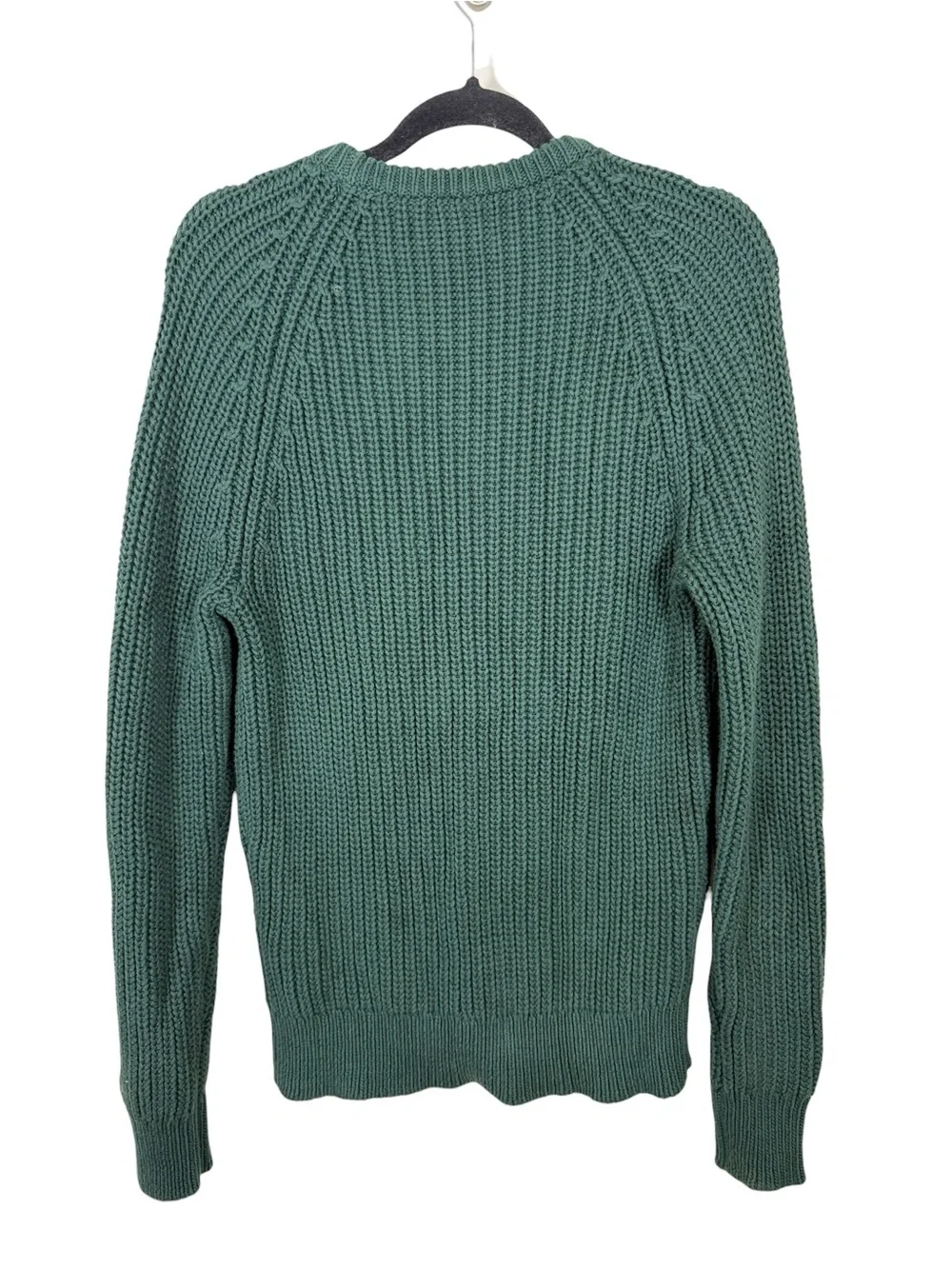 J. Crew Heritage Cotton Shaker-Stitch Crewneck Sweater Sz Small Dark Green